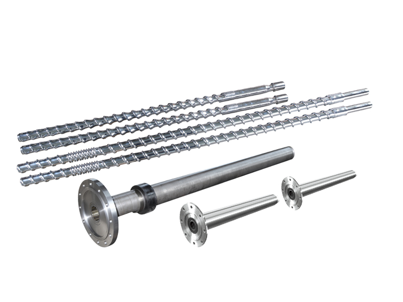 Screw barrel for blow moulding machines